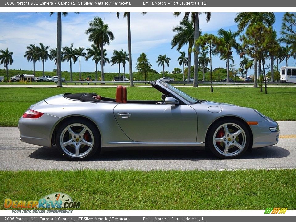 GT Silver Metallic 2006 Porsche 911 Carrera 4 Cabriolet Photo #3