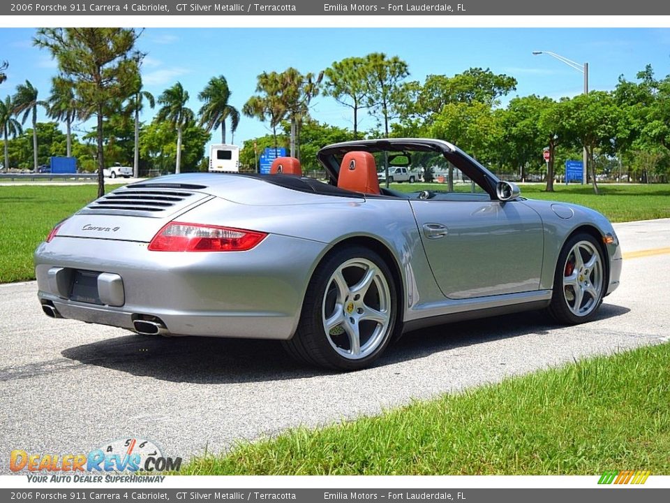 2006 Porsche 911 Carrera 4 Cabriolet GT Silver Metallic / Terracotta Photo #4