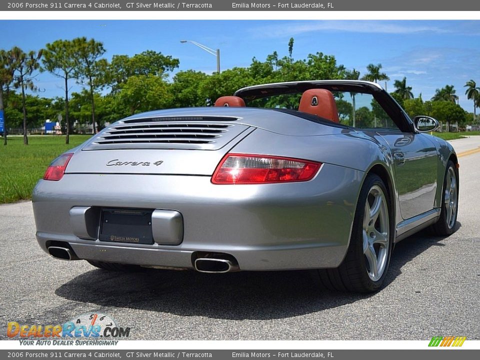 2006 Porsche 911 Carrera 4 Cabriolet GT Silver Metallic / Terracotta Photo #5
