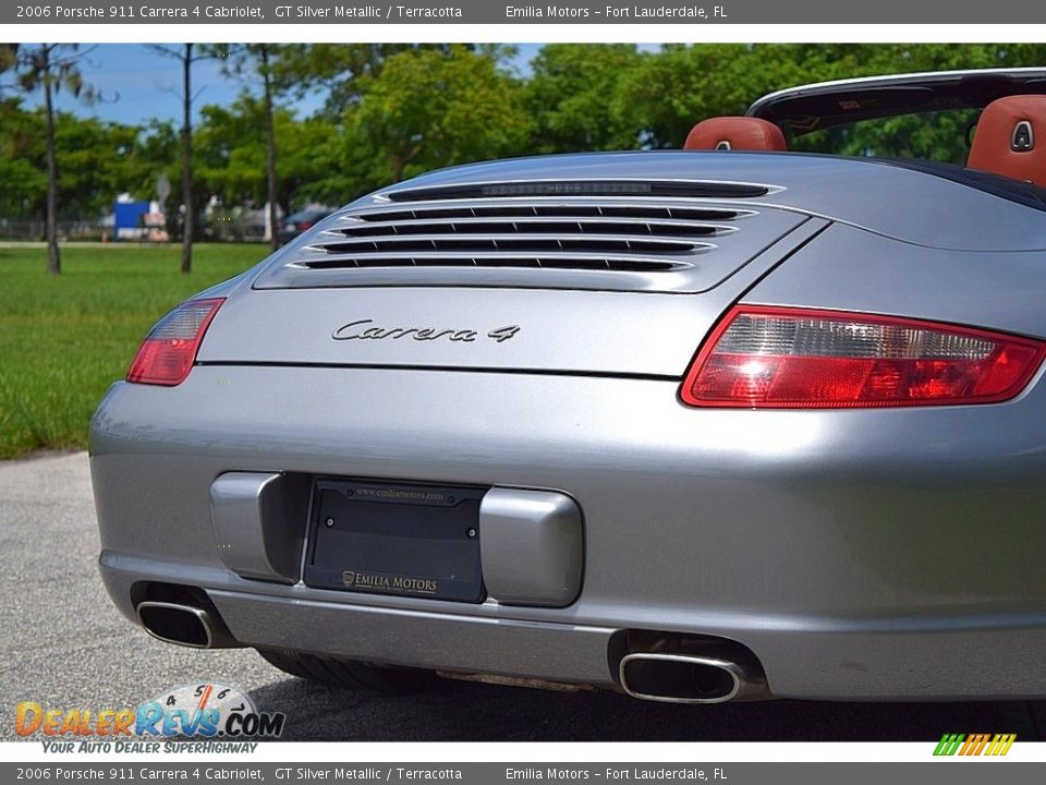 2006 Porsche 911 Carrera 4 Cabriolet GT Silver Metallic / Terracotta Photo #6