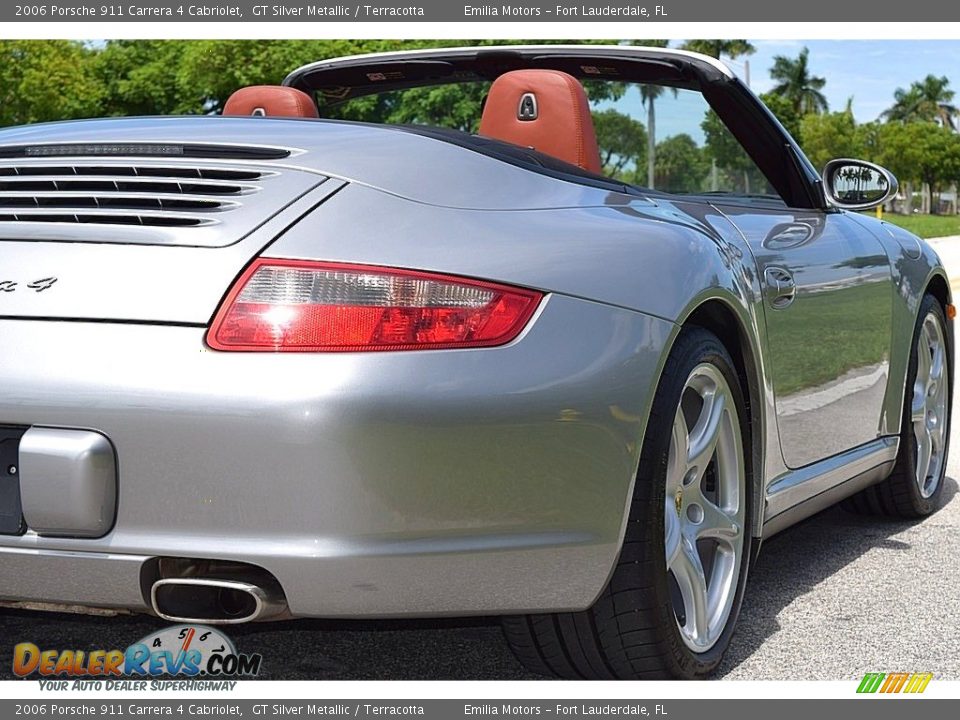 2006 Porsche 911 Carrera 4 Cabriolet GT Silver Metallic / Terracotta Photo #7