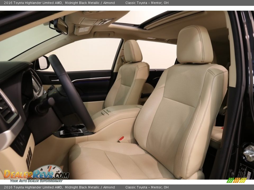 2016 Toyota Highlander Limited AWD Midnight Black Metallic / Almond Photo #5