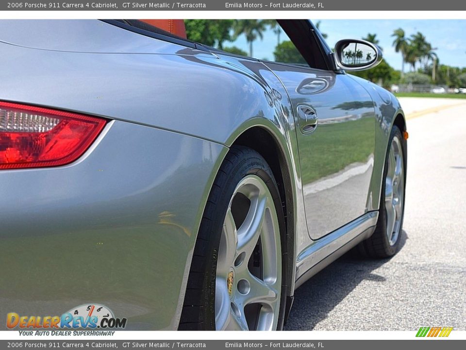 2006 Porsche 911 Carrera 4 Cabriolet GT Silver Metallic / Terracotta Photo #8