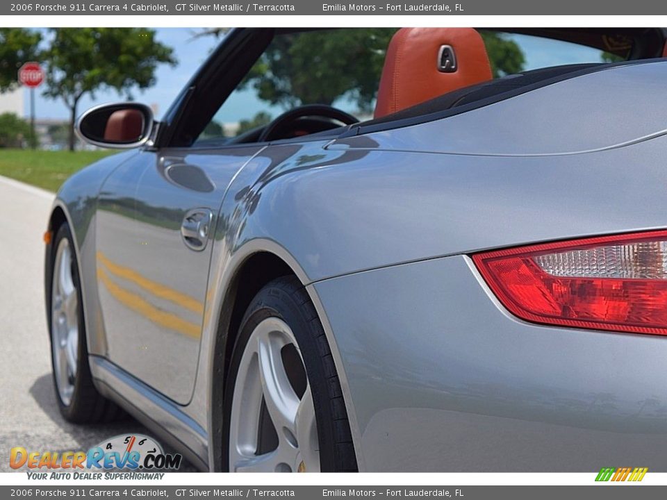 2006 Porsche 911 Carrera 4 Cabriolet GT Silver Metallic / Terracotta Photo #11