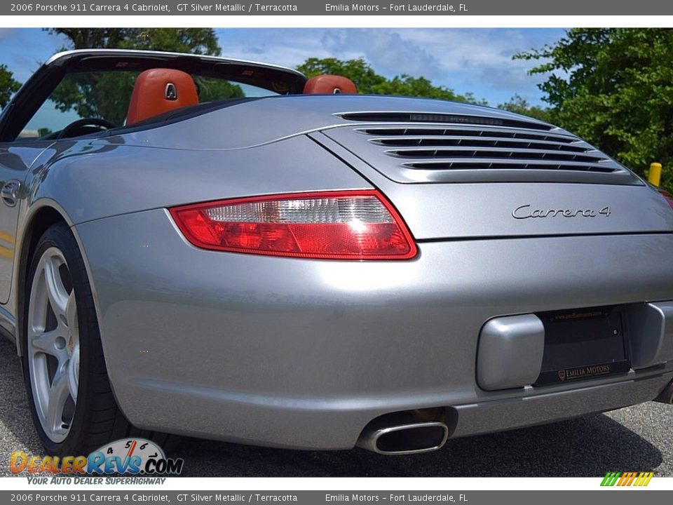 2006 Porsche 911 Carrera 4 Cabriolet GT Silver Metallic / Terracotta Photo #12