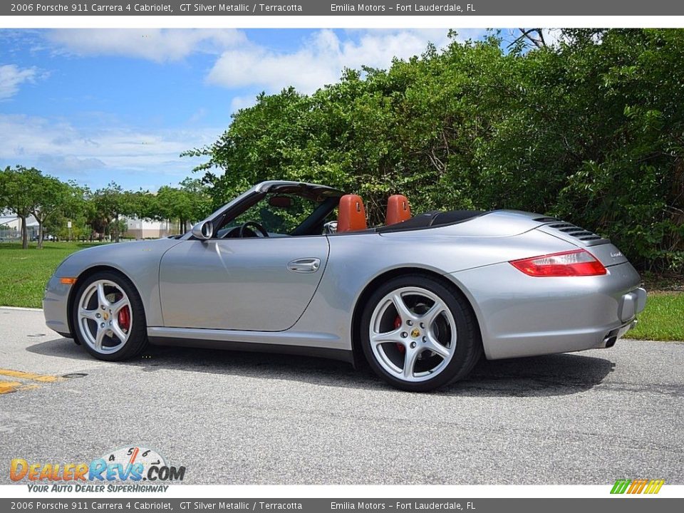 2006 Porsche 911 Carrera 4 Cabriolet GT Silver Metallic / Terracotta Photo #13