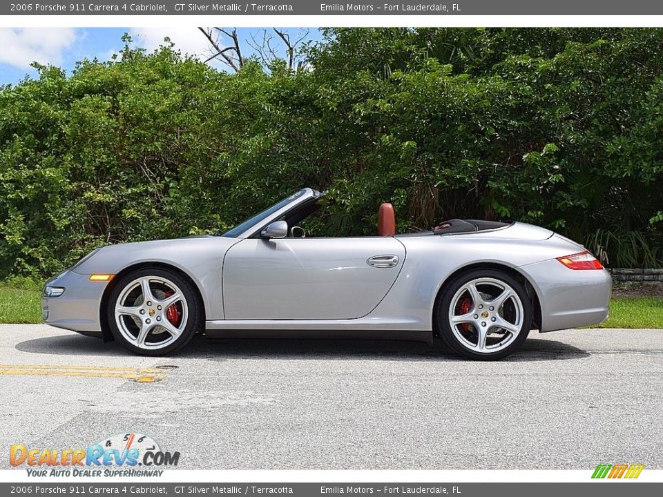 GT Silver Metallic 2006 Porsche 911 Carrera 4 Cabriolet Photo #14
