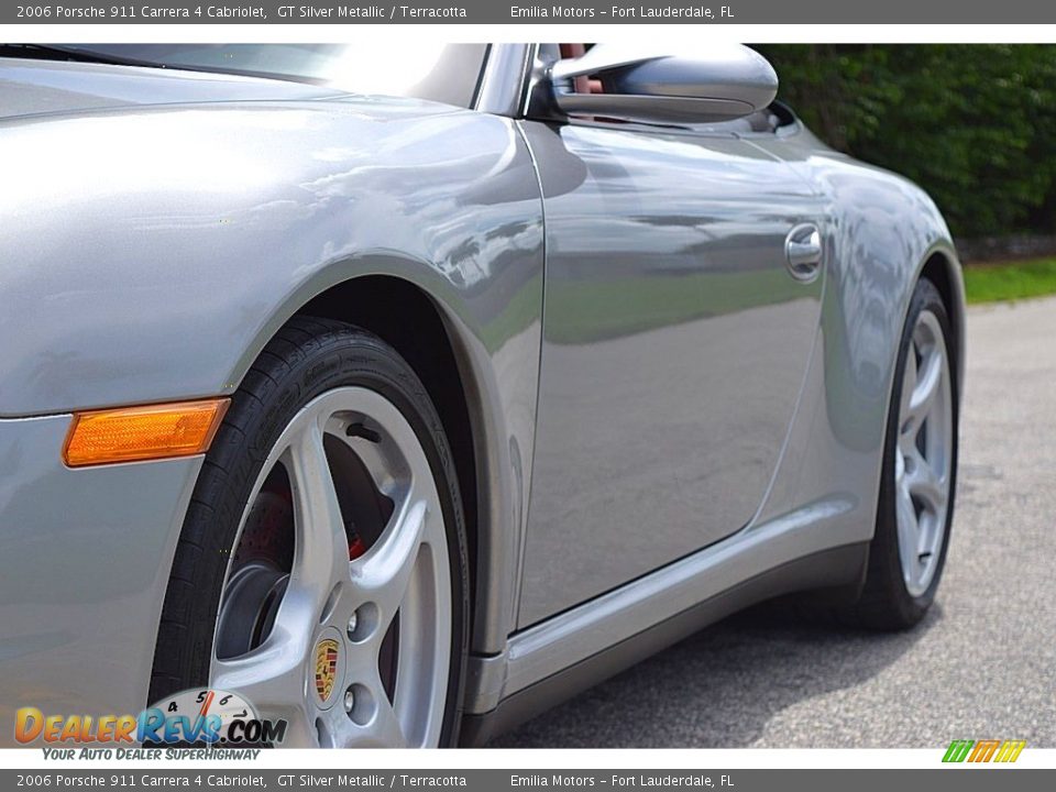 2006 Porsche 911 Carrera 4 Cabriolet GT Silver Metallic / Terracotta Photo #16