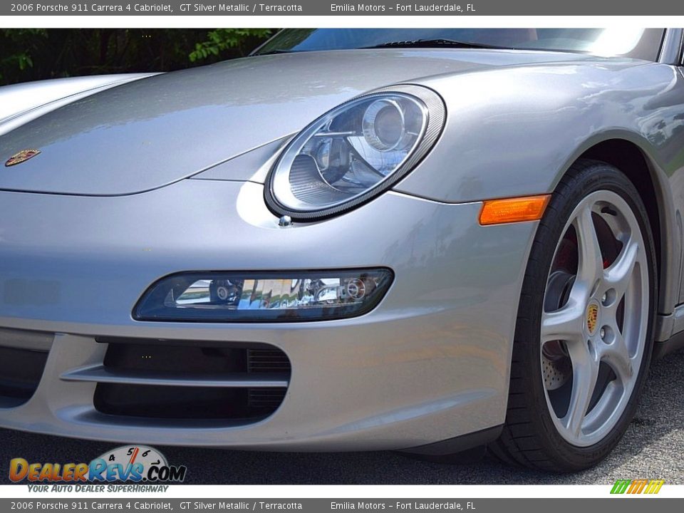 2006 Porsche 911 Carrera 4 Cabriolet GT Silver Metallic / Terracotta Photo #17