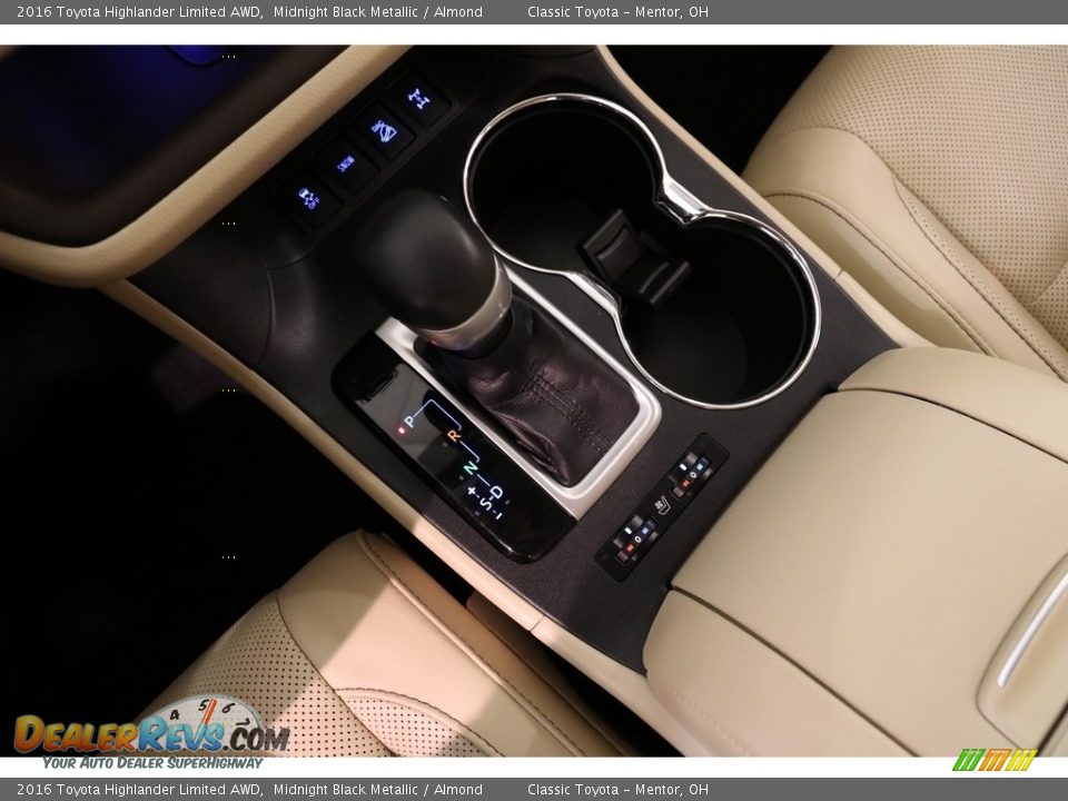 2016 Toyota Highlander Limited AWD Midnight Black Metallic / Almond Photo #14