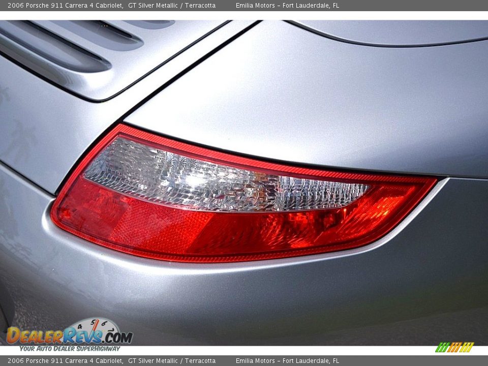 2006 Porsche 911 Carrera 4 Cabriolet GT Silver Metallic / Terracotta Photo #25