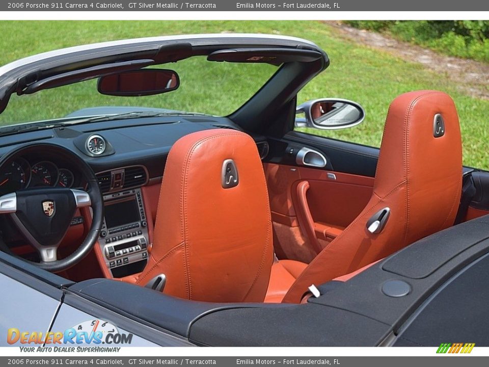 2006 Porsche 911 Carrera 4 Cabriolet GT Silver Metallic / Terracotta Photo #27