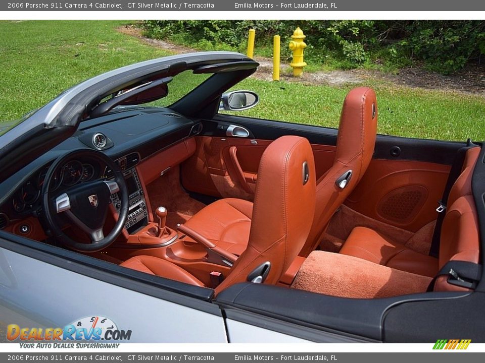2006 Porsche 911 Carrera 4 Cabriolet GT Silver Metallic / Terracotta Photo #28