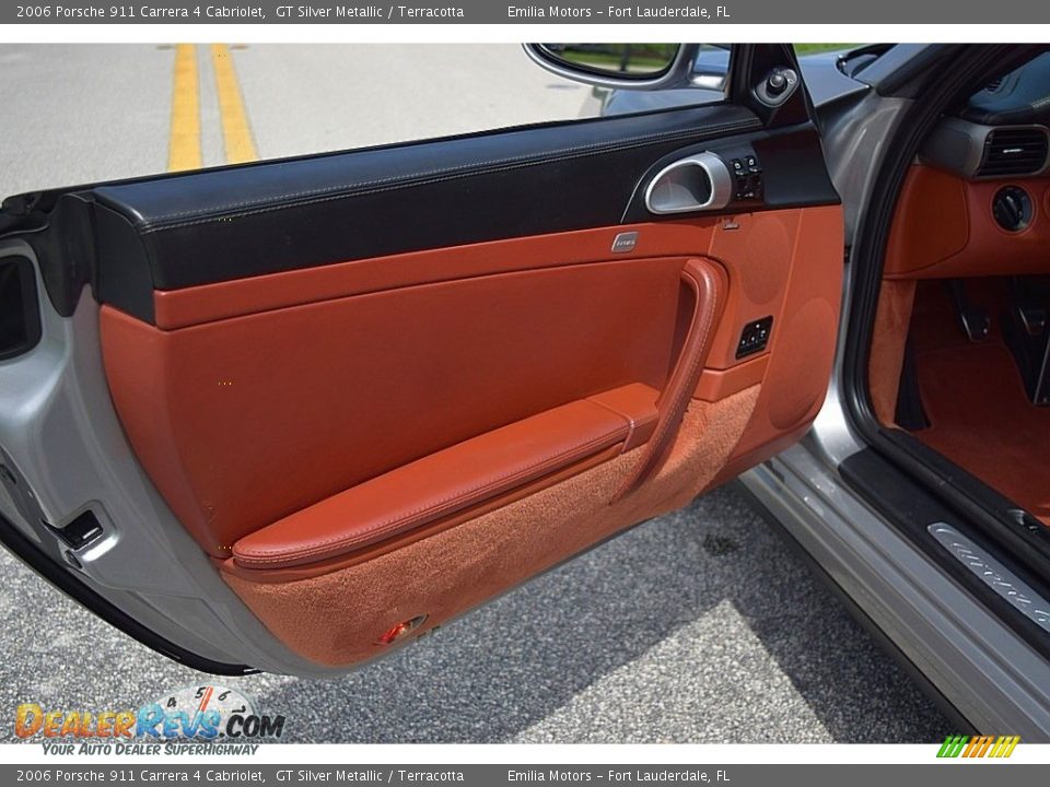 2006 Porsche 911 Carrera 4 Cabriolet GT Silver Metallic / Terracotta Photo #29