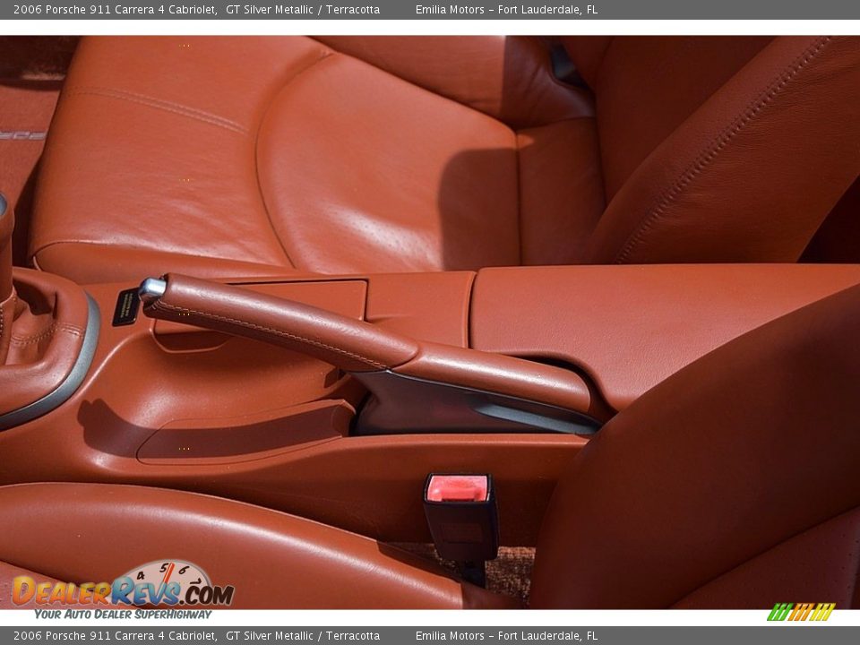 2006 Porsche 911 Carrera 4 Cabriolet GT Silver Metallic / Terracotta Photo #35