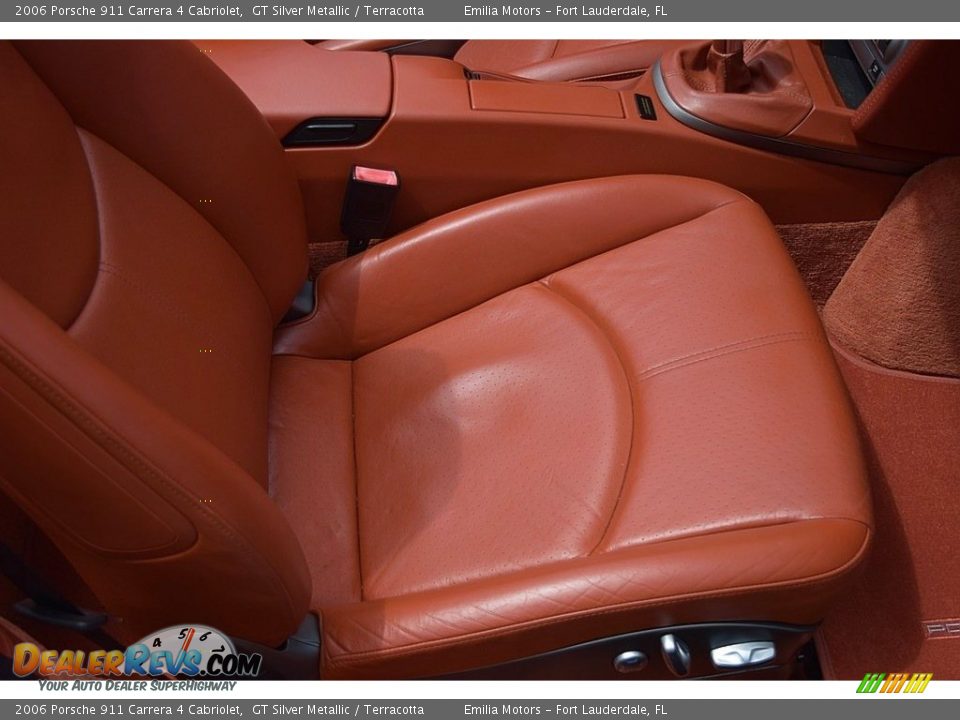 2006 Porsche 911 Carrera 4 Cabriolet GT Silver Metallic / Terracotta Photo #43