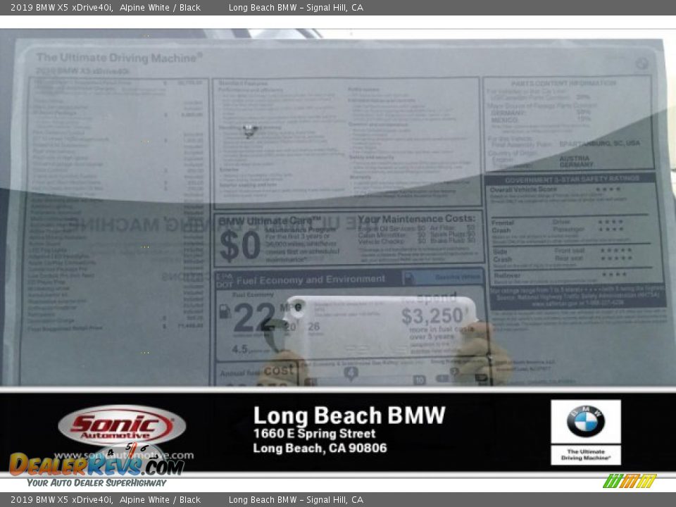 2019 BMW X5 xDrive40i Alpine White / Black Photo #10