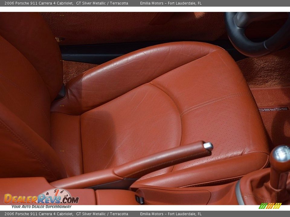 2006 Porsche 911 Carrera 4 Cabriolet GT Silver Metallic / Terracotta Photo #44