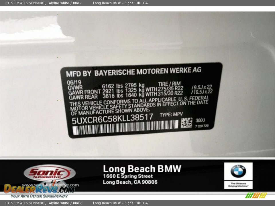 2019 BMW X5 xDrive40i Alpine White / Black Photo #11