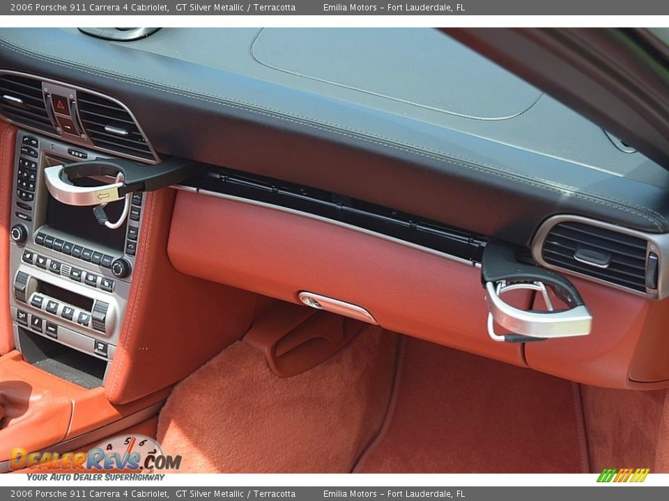 2006 Porsche 911 Carrera 4 Cabriolet GT Silver Metallic / Terracotta Photo #47