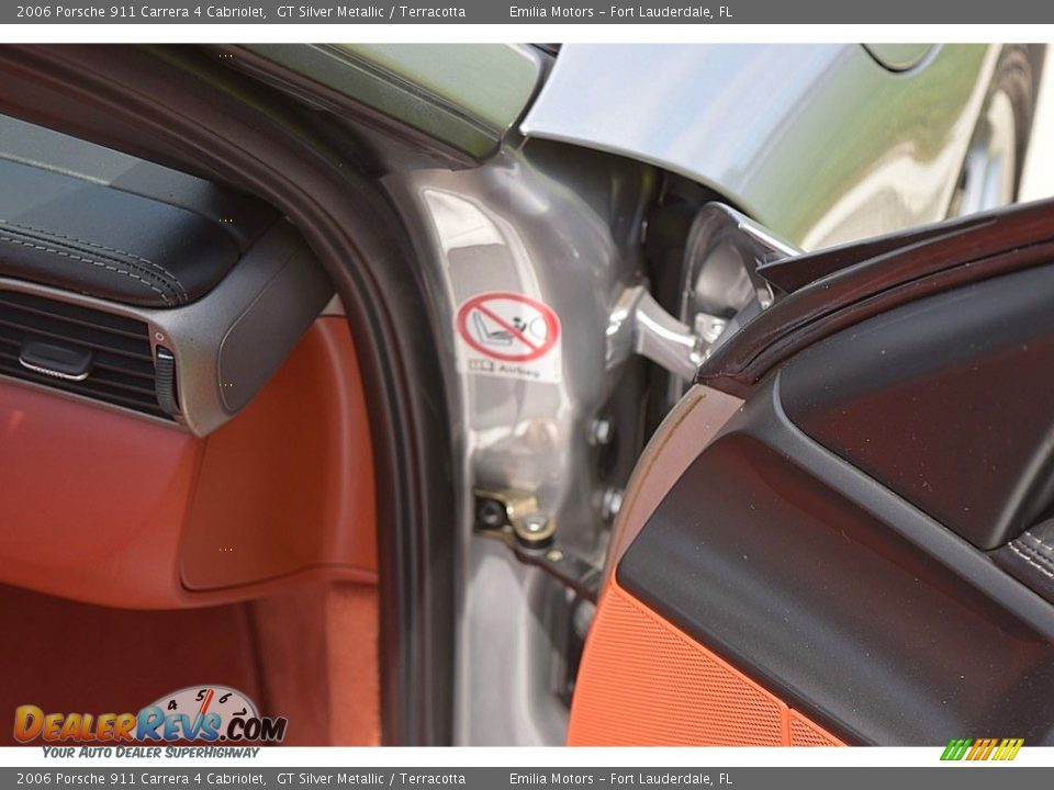 2006 Porsche 911 Carrera 4 Cabriolet GT Silver Metallic / Terracotta Photo #52
