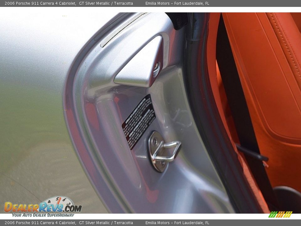 2006 Porsche 911 Carrera 4 Cabriolet GT Silver Metallic / Terracotta Photo #53