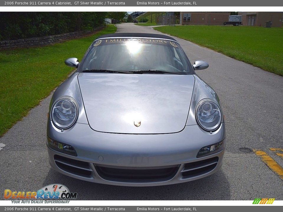 2006 Porsche 911 Carrera 4 Cabriolet GT Silver Metallic / Terracotta Photo #68