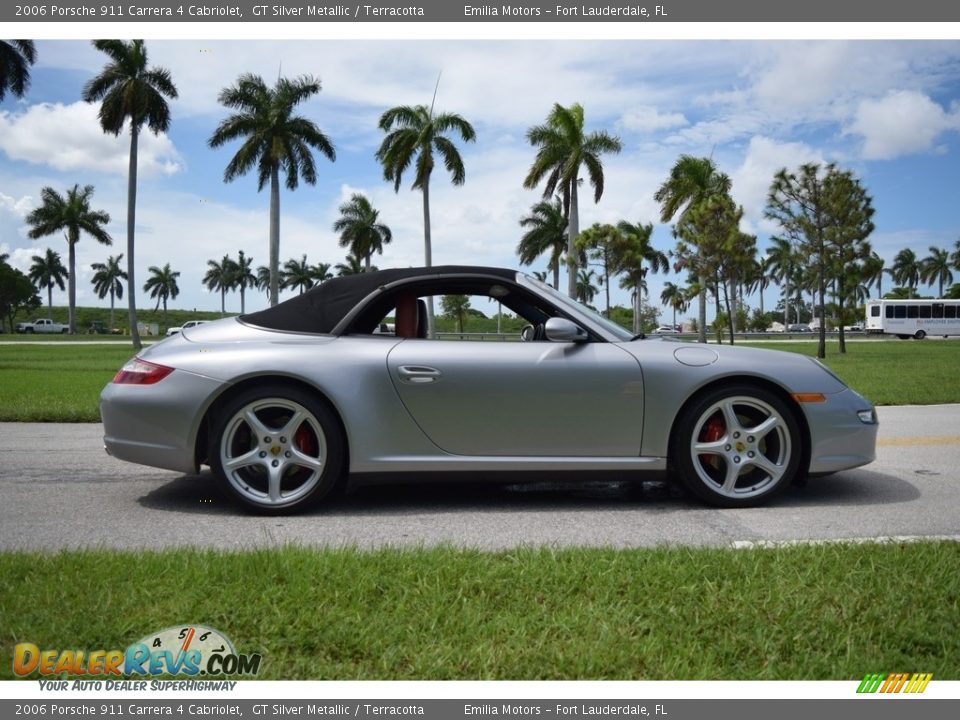 GT Silver Metallic 2006 Porsche 911 Carrera 4 Cabriolet Photo #70
