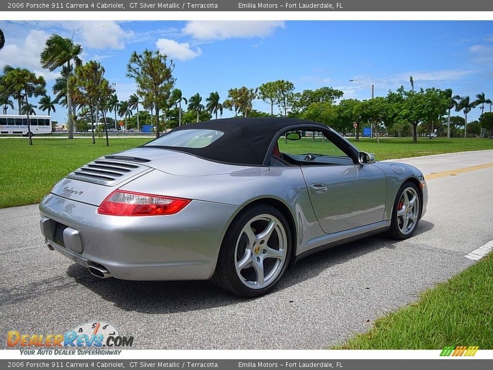 2006 Porsche 911 Carrera 4 Cabriolet GT Silver Metallic / Terracotta Photo #71
