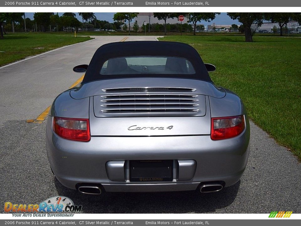 2006 Porsche 911 Carrera 4 Cabriolet GT Silver Metallic / Terracotta Photo #72