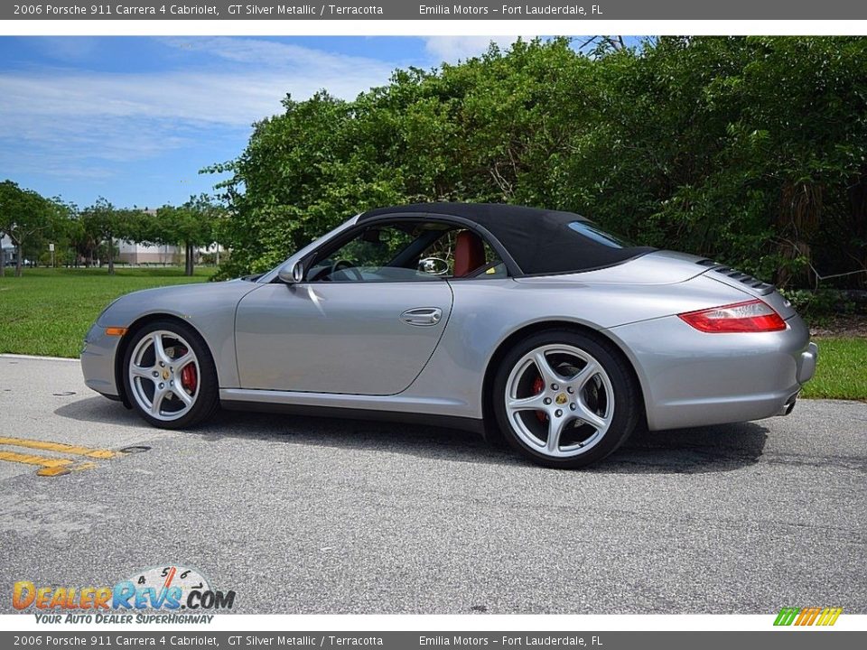 2006 Porsche 911 Carrera 4 Cabriolet GT Silver Metallic / Terracotta Photo #73