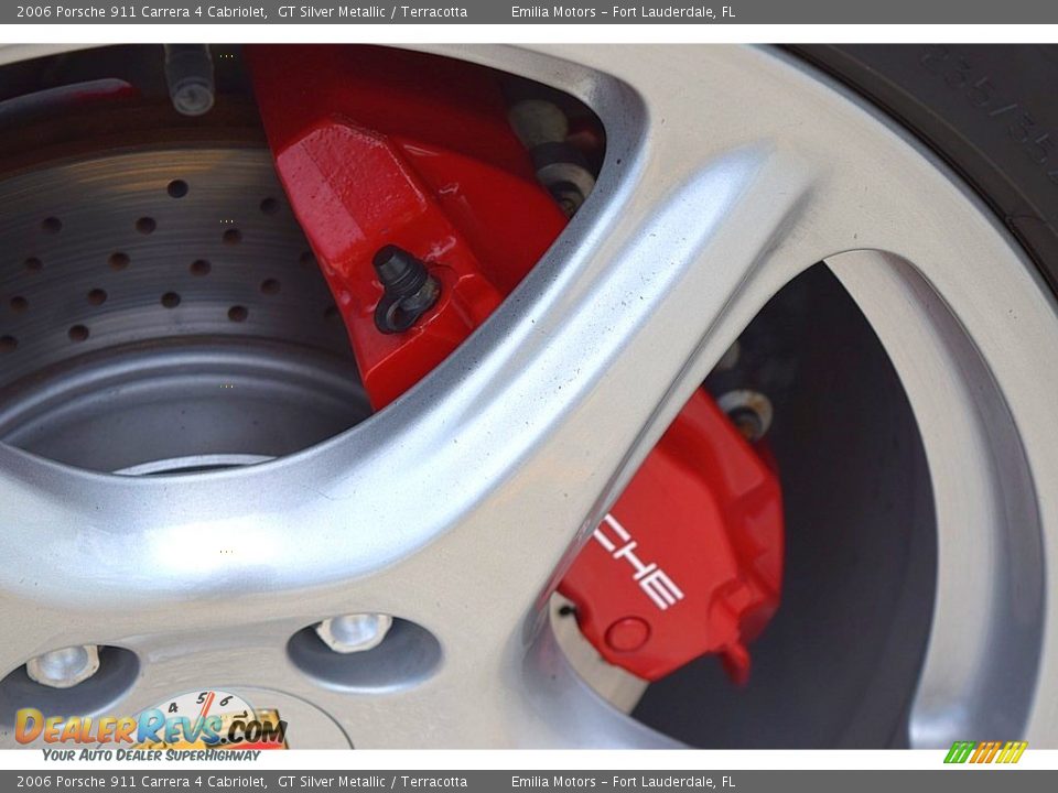 2006 Porsche 911 Carrera 4 Cabriolet GT Silver Metallic / Terracotta Photo #75