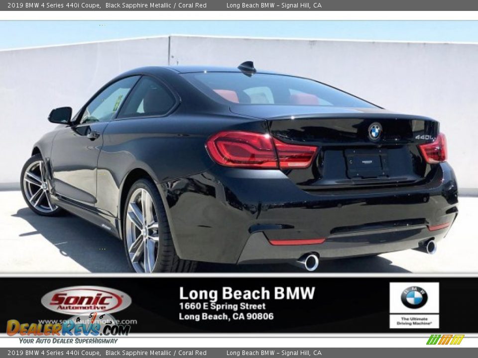 2019 BMW 4 Series 440i Coupe Black Sapphire Metallic / Coral Red Photo #2