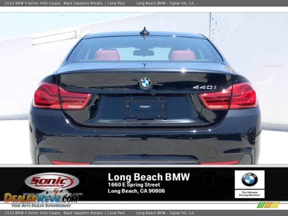 2019 BMW 4 Series 440i Coupe Black Sapphire Metallic / Coral Red Photo #3
