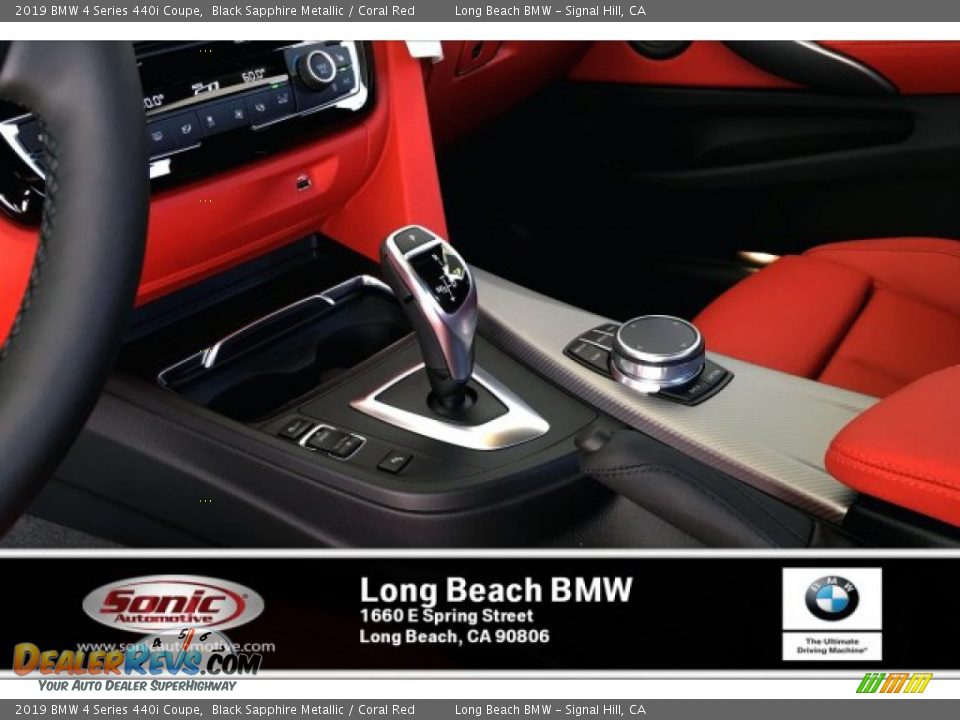 2019 BMW 4 Series 440i Coupe Black Sapphire Metallic / Coral Red Photo #6