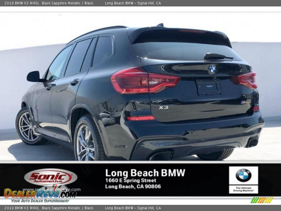 2019 BMW X3 M40i Black Sapphire Metallic / Black Photo #2