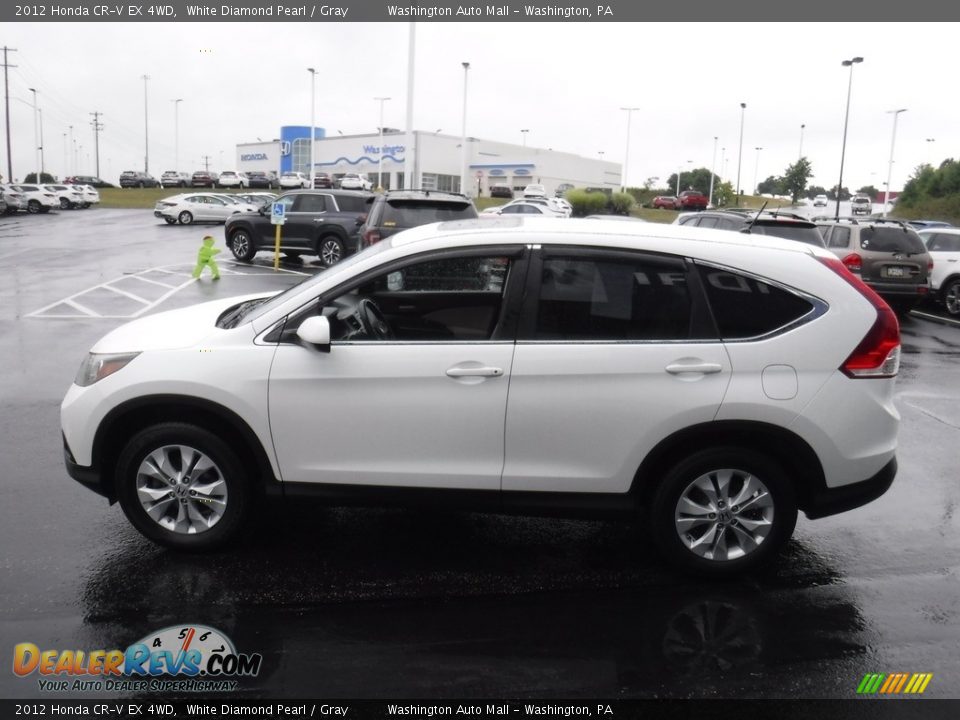 2012 Honda CR-V EX 4WD White Diamond Pearl / Gray Photo #7