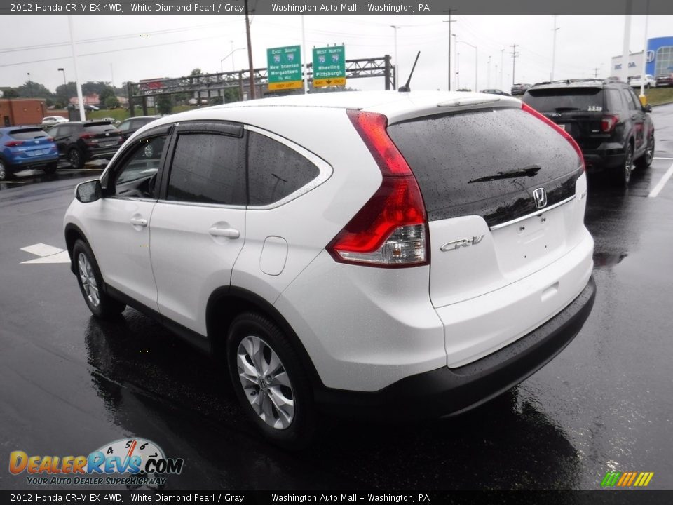 2012 Honda CR-V EX 4WD White Diamond Pearl / Gray Photo #8