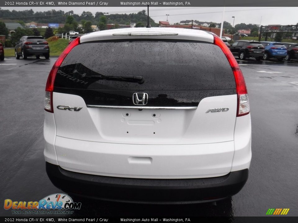 2012 Honda CR-V EX 4WD White Diamond Pearl / Gray Photo #9