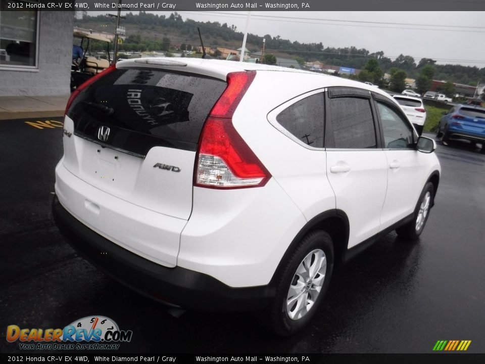 2012 Honda CR-V EX 4WD White Diamond Pearl / Gray Photo #10