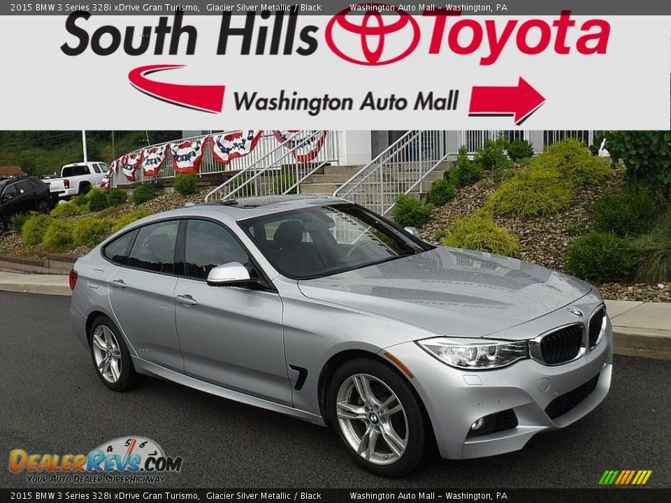 2015 BMW 3 Series 328i xDrive Gran Turismo Glacier Silver Metallic / Black Photo #1