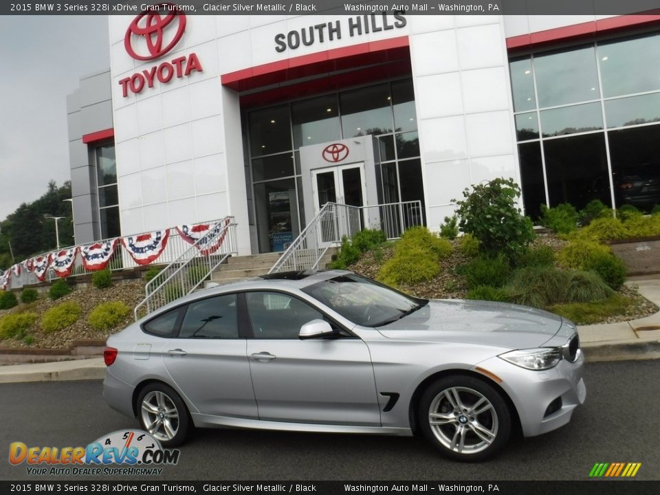 2015 BMW 3 Series 328i xDrive Gran Turismo Glacier Silver Metallic / Black Photo #2