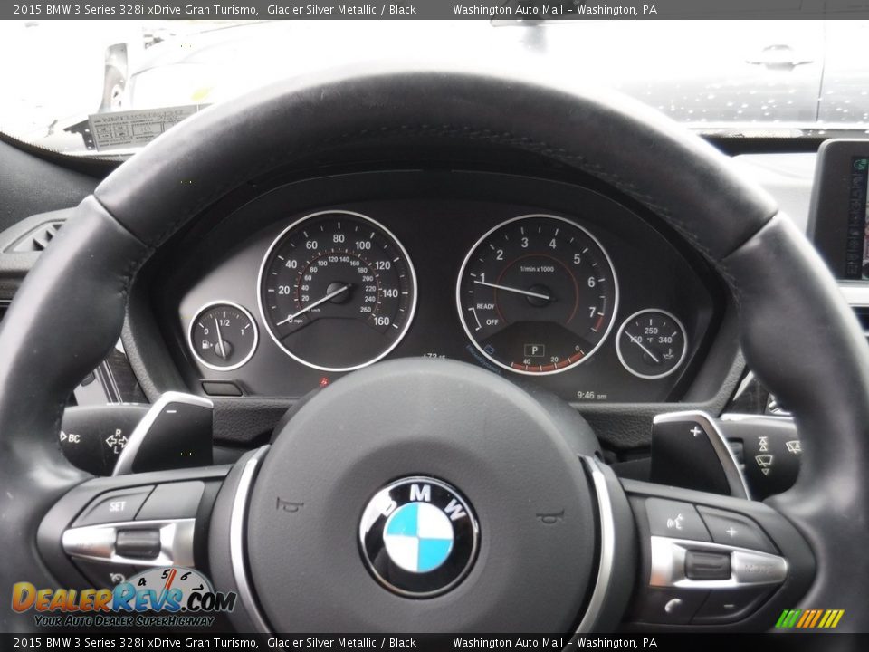 2015 BMW 3 Series 328i xDrive Gran Turismo Glacier Silver Metallic / Black Photo #23