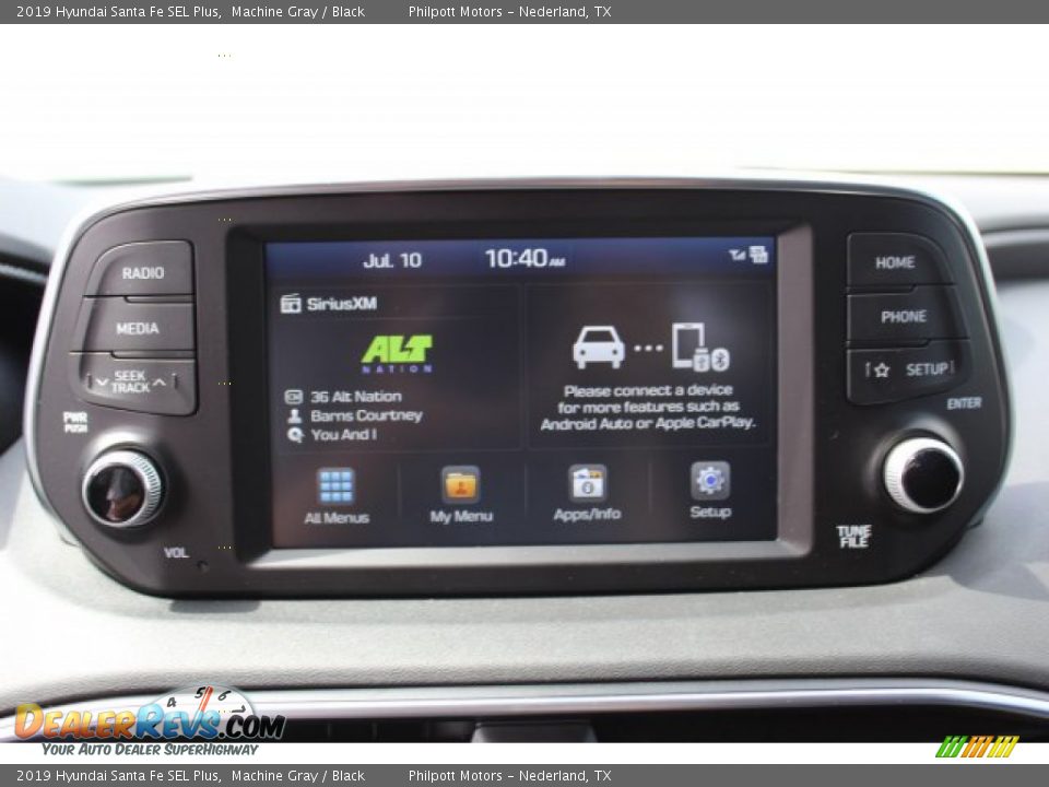 2019 Hyundai Santa Fe SEL Plus Machine Gray / Black Photo #16