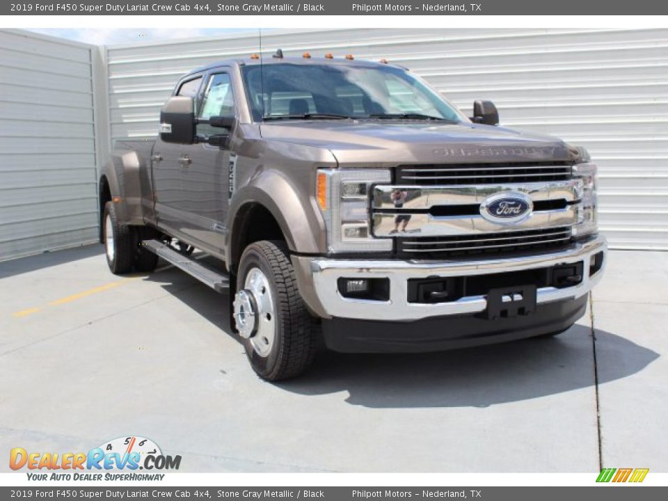 2019 Ford F450 Super Duty Lariat Crew Cab 4x4 Stone Gray Metallic / Black Photo #2