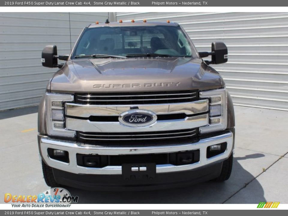 2019 Ford F450 Super Duty Lariat Crew Cab 4x4 Stone Gray Metallic / Black Photo #3