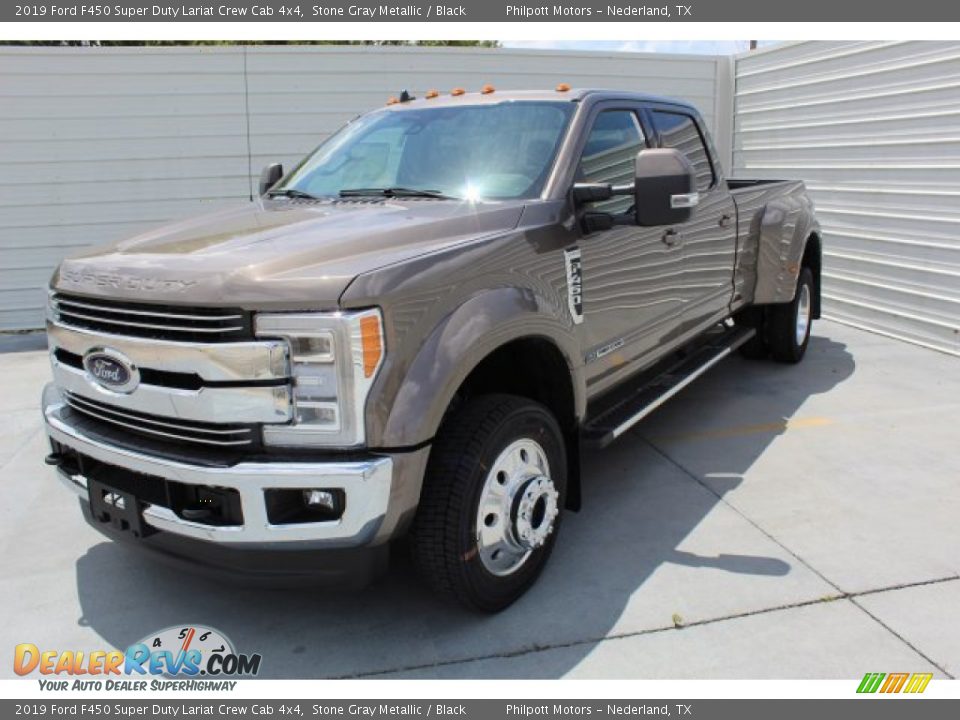 2019 Ford F450 Super Duty Lariat Crew Cab 4x4 Stone Gray Metallic / Black Photo #4