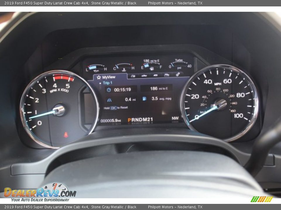 2019 Ford F450 Super Duty Lariat Crew Cab 4x4 Stone Gray Metallic / Black Photo #14