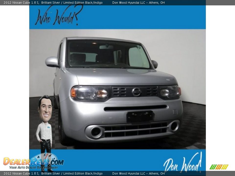 2012 Nissan Cube 1.8 S Brilliant Silver / Limited Edition Black/Indigo Photo #1