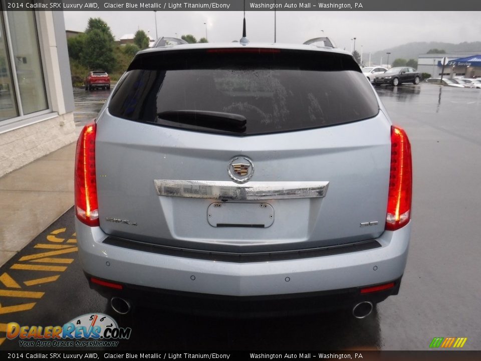 2014 Cadillac SRX Luxury AWD Glacier Blue Metallic / Light Titanium/Ebony Photo #8